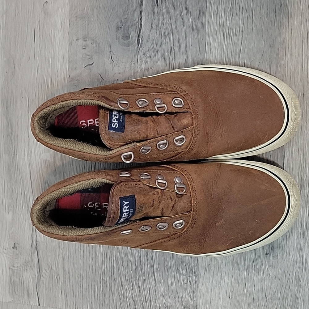 Sperry brown Top-Sider Striper Storm waterproof sneakers size 10 mens STS2642